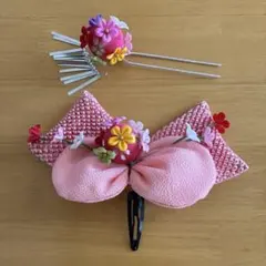 七五三 髪飾りセット 花飾り リボン かんざし