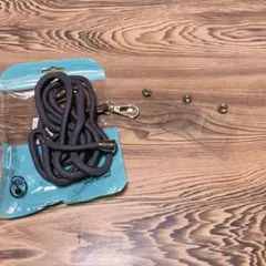 スマホストラップ ネックストラップ 携帯ストラップ ナイロン製　ダークグレー