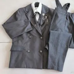 160 arisana グレー フォーマルスーツ サスペンダー付き 5点セット