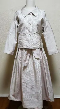 正絹白大島紬&本場彩大島紬リメイクソフトジャケットとジャンパースカートセット