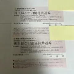 東急ハーヴェストクラブ／東急不動産株主ご宿泊優待券2枚