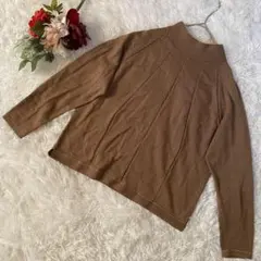 【GEORGES RECH】ブラウン ハイネック ニット セーター 38号(M)