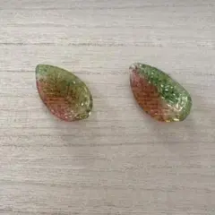 落ち葉　ガラス製　箸置き