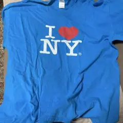 I LOVE NY Tシャツ ブルー XLサイズ