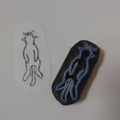 消しゴムはんこ　猫
