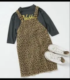 未使用タグ付き　チャオパニックティピー　レオパードジャンスカ