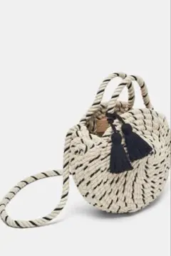 ZARA アニマル柄リアルファー付きレザーミニボストンバッグ 新品タグ付き