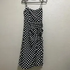 TSUKI 水玉模様 キャミソールロングワンピース ドット柄