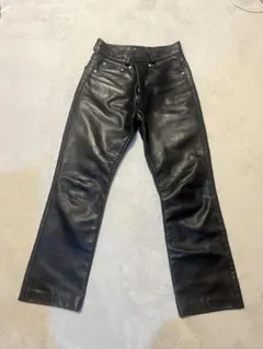 vanson　ブーツカットレザーパンツカスタム（サイズリメイク品）w28 vanson ブーツカットレザーパンツカスタム（サイズリメイク品）w28