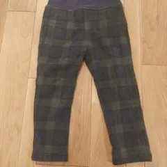ハッシュアッシュ　フリース素材 チェック 長ズボン 100cm