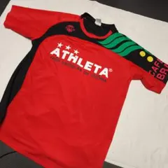 ATHLETA サッカーシャツ レッド ブラックのサムネイル
