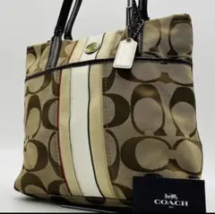 COACH コーチ　トートバッグ　シグネチャー柄