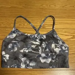 美品☆スカーラ ヨガウェアトップス花柄グレーM