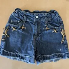 子供用　デニム ハーフパンツ S (140)