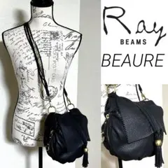 BEAURE BEAMS 本革 レザー ショルダーバッグ