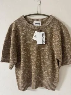 【willow】スラブパフスリーブ半袖ニット