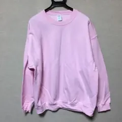 新品 GILDAN ギルダン 長袖トレーナー ライトピンク XL