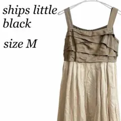 ships little black シルク混ワンピース ドレス M バイカラーのサムネイル