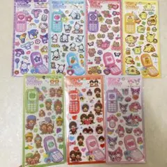 平成はっぴーフォンステッカー 7枚セット サンリオモンチッチクロミマイメロキティ