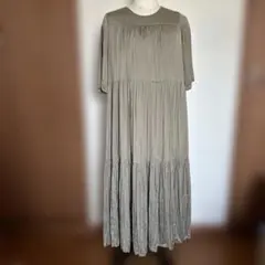 アーバンリサーチ　オリーブグリーン 半袖 ロングワンピース