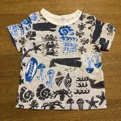 【美品】hakka kids 海の生き物Tシャツ80cmのサムネイル