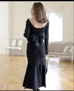 【美品】ウエストリボンマーメイドワンピース　ROYAL PARTY