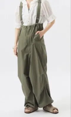 ビームスボーイ　USARMYオーバーパンツカーゴパンツ　サロペット　ドローコード