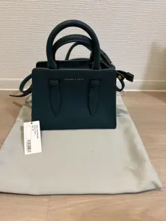 Charles & Keith ダークグリーン ミニショルダーバッグ