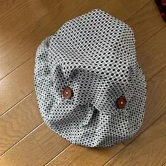 ドット柄 ボタン付きバケットハット