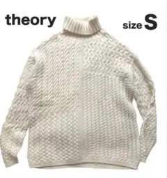theory セオリー ニット セーター カシミヤ入り オフホワイト 白 S