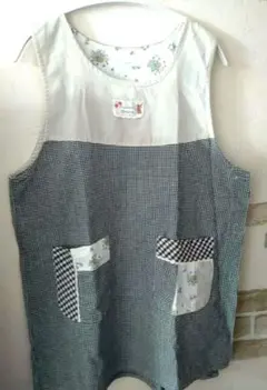 チェック柄エプロン