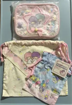 【新品未使用】キキララ リトルツインスターズ　ティッシュポーチ 巾着 サンリオ