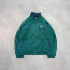 umbro古着90sアンブロ ナイロンジャケット刺繍ロゴ グリーン M527