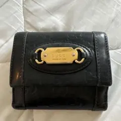 GUCCI 二つ折り財布 黒 レザー ロゴ