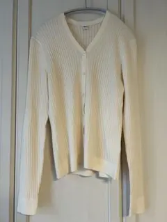 UNIQLO エクストラファインメリノリブショートカーディガン（長袖）　L