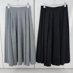 フレアスカート グレー ブラック 2色セット