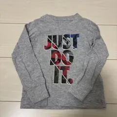 グレー JUST DO IT. 長袖カットソー