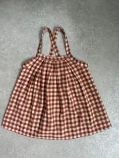 organic zoo 2-3y PAPRIKA GINGHAM SKIRT