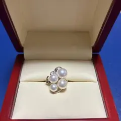 TASAKI タサキ　パール リング 4粒　シルバー