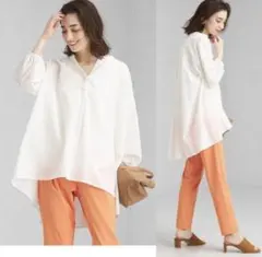 green label relaxing コットンボイルボリュームスリーブ