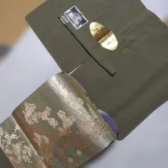 色無地と帯　二点　正絹