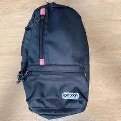OUTDOOR / ワンショルダー ボディバッグ 斜めがけ / ブラック×ピンク