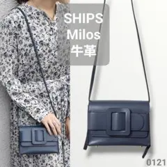 美品 牛革 SHIPS Milos ミロス シップス ベルトショルダー バッグのサムネイル