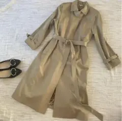 MONTILLAS ベージュ ステンカラーコート　豹柄ライナー付き