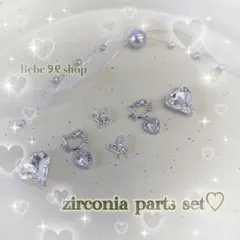 ジルコニア　ネイルパーツ　揺れるキティちゃん風　サブパセット