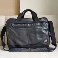 希少 VICTORINOX 2way 本革ビジネスバッグ 二層 黒のサムネイル