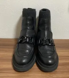 【限定セール】✨美品✨本革ショートブーツ　ルカグロッシ 37 厚底 黒 Luca