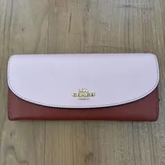 Chloe クロエ パッチワーク レター 長財布 ピンク レッド グレー 赤 