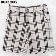 BURBERRY バーバリー ノバチェック ロゴ ホース ハーフ パンツ 刺繍