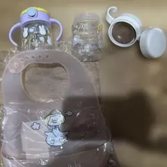 Richell トライストローマグ、コップマグとビブセット